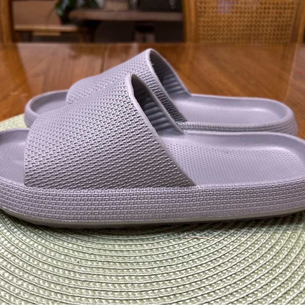 Women's Gray Slide Sandals - Picture 5 of 10